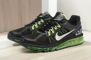 Nike Air Max 2013 Black/Green Men's Classic shoes - Picture 1 of 6