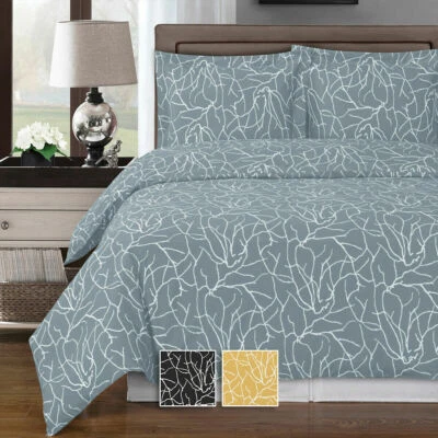 Soft Printed Pattern Ema 100% Cotton 3 PC Set (1 Duvet Cover + 2 Pillow Shams) - Image 1 of 3