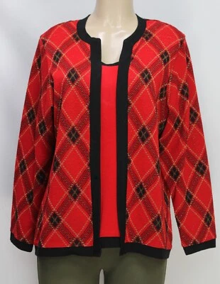 Женский свитер-близнец Cathy Daniels с длинным рукавом разноцветный размер L - Изображение 1 из 4