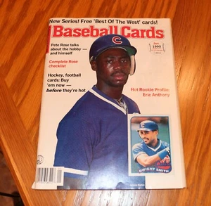BASEBALL CARDS MAGAZINE JAN JANUARY 1990 W/6 CARDS - Bild 1 von 4