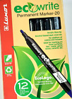 Box of 12 - LUXOR EcoWrite Permanent Marker-20, Bullet Tip, Black