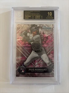 2022 Bowman Sterling JULIO RODRIGUEZ RC Magenta /75 BGS 10 BLACK LABEL PRISTINE! - Bild 1 von 2