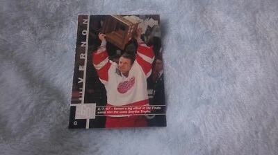 Mike Vernon, Detroit Red Wings, 1997- 1998 Upper Deck Hockey #60, Game Day - Image 1 of 2