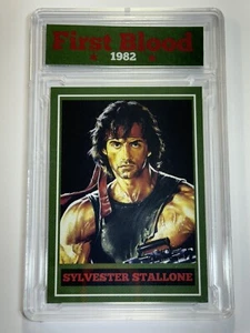 🇺🇸 Rambo 🇺🇸 Sylvester Stallone - Promo Movie Card - Slabbed In Hard Case - Bild 1 von 2