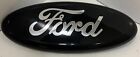 9 inch x 3.54 inch Black with Black Edge Front Grille Oval Badge For Ford