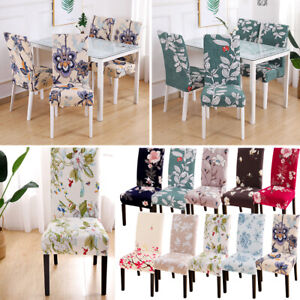 Dining Chair Seat Covers Slip Stretch Wedding Banquet Party Removable Easy Fit`
