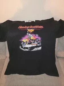 Vintage Harley Davidson New York Cafe Black T-Shirt Size XL100% Cotton RARE 90s - Picture 1 of 5