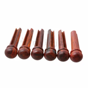 6 un. Alfileres de cuerda para guitarra acústica material cocobolo - Imagen 1 de 5