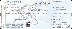 Troy Vincent Autographed Airline Ticket - Picture 1 of 1