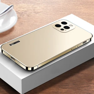 Handyhülle Alu Metall-finish IPhone 13 pro max gold edel - Bild 1 von 8