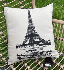 Paris Eiffelturm Druck Kissen Retro Kissen New Home Geschenk Sofa Stuhl Dekor 17" - Bild 1 von 2