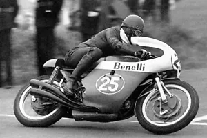 Benelli 250 - 4 - GP - & Kel Carruthers - Belgium 1969 - motorcycle racing SMALL - Picture 1 of 1