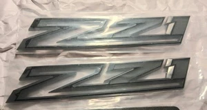 New 2pc 2019-2024 Chevy Silverado Z71 Black Fender Badges - Picture 1 of 2