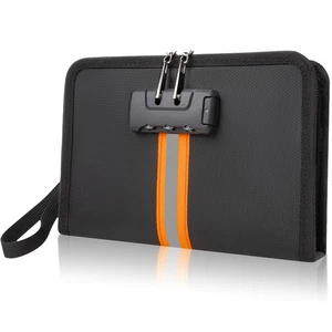 Bolsa de dinero ignífuga XIAODUN, bolsa de dinero con cerradura y cremallera, reloj ignífugo seguro... - Imagen 1 de 8