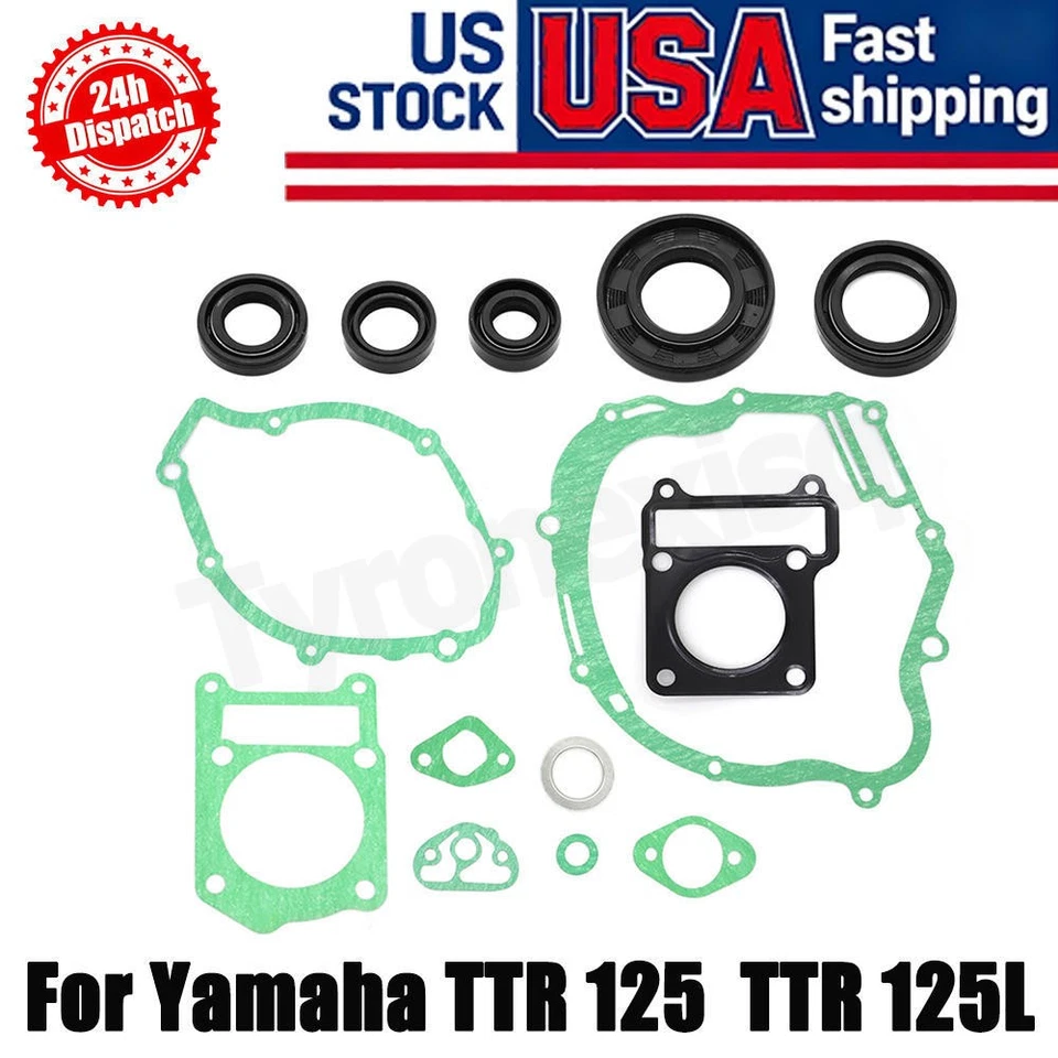 For Yamaha TTR 125 TTR125L Brake Complete Full Gasket & Seals Set 2000-2015 US Foto 1 de 4