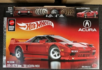 Mattel Brick Shop Hot Wheels Elite Series ’90 1/16 Acura NSX with 1/64 Diecast - Image 1 of 3