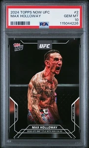 2024 Topps Now UFC /3142 Max Holloway #2 PSA 10 - Bild 1 von 2
