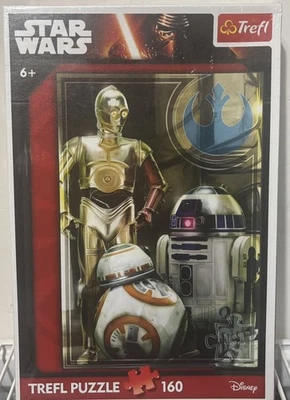 Star Wars Jigsaw Puzzle R2D2 C3PO BB8 Droids Trefl 160 Pieces New And Sealed - image 1 of 2