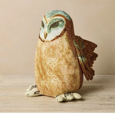 Almohada John Derian Target 2025 figura búho con cuentas nueva con etiquetas Foto 1 de 4