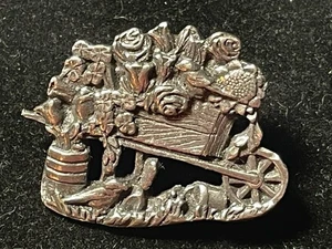 PIN VINTAGE~PÁJAROS Y FLORES~ESTAÑO~CARRETILLA~2001~1" - Imagen 1 de 2