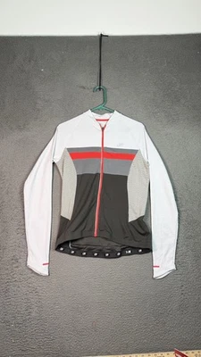 Camiseta deportiva de ciclismo Performance para mujer grande de manga larga con bolsillos con cremallera completa Foto 1 de 4