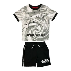 Star Wars Boy's The Mandalorian 2-Piece Short Sleeve Tee & Short Set - Picture 1 of 2