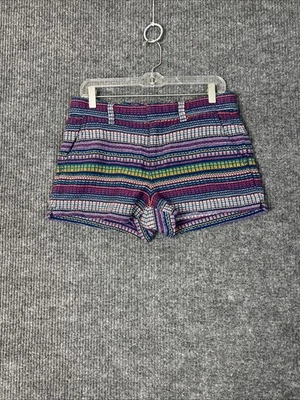 Pantalones Cortos Gap Mujer Ciudad Talla 2 Rayas Texturizados Multicolor Preppy Boho Festival Foto 1 de 4