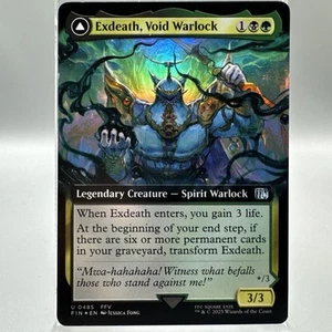 MTG Exdeath, Void Warlock EXTENDED ART FOIL 0485 FIN Final Fantasy - Picture 1 of 10