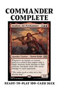 Imodane, the Pyrohammer BURN SPELLS DAMAGE Magic MTG Custom Commander Deck - Picture 1 of 8