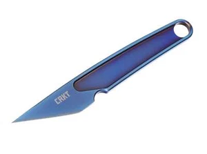 CRKT HangTi Fixed Blue Messer Feststehend Titan Neck Knife Kiridashi ✔️ 02CR7065 - Bild 1 von 5