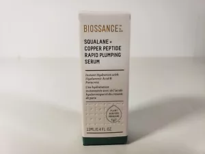 Biossance Squalane + Copper Peptide Rapid Plumping Serum 0.4 fl oz/ 12 mL NIB - Picture 1 of 5