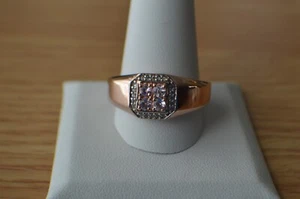 0.75ct Narsipatnam Pink Spinel / Zircon Ring 18k RG over Fine Silver Size 13 - Picture 1 of 12