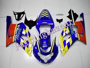 Kit de carenado por inyección ABS de Telefónica GSXR600/750 2001-03 GSXR600/750 azul rojo amarillo - Imagen 1 de 6