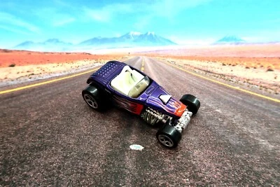 Pintura púrpura con llamas Hotwheels 1999 DEUCE ROADSTER ~ COMO NUEVO Foto 1 de 4