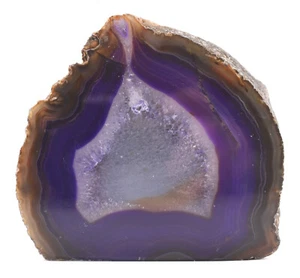 Ágata pulida teñida con base cortada 3,75"/442 gramos - Imagen 1 de 3