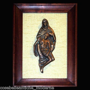 Quadro con Scultura Bronzo Fusione cera persa Vintage Sculpture Picture fine 800 - Picture 1 of 1