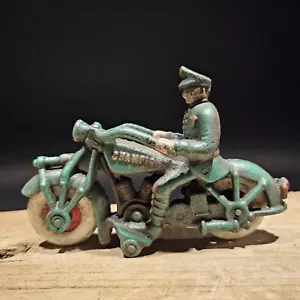 Moto giocattolo in ghisa stile vintage antico - Foto 1 di 24