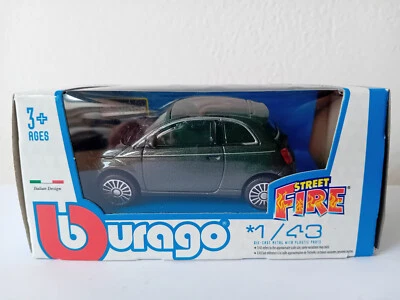 Fiat 500e La Primera Full Electric 2021 Gun Grey 1:43 Bburago Auto - Imagen 1 de 2