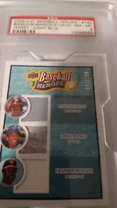 2008 Upper Deck Baseball Heroes 195 Banks, Robinson, SchmJersey - Light Blue PSA 8 - Bild 1 von 6