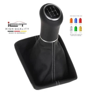 ICT pomello cambio per Ford Fiesta MK7 08–12 cuffia LED cucitura argento B41 - Picture 1 of 6