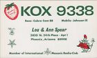 CB radio QSL carte postale hibou maçonnique fraise Lou Ann Spear années 1970 Phoenix Arizona