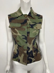 Chaleco De Colección Christian Dior Por John Galliano Verde Camuflaje S - Imagen 1 de 17
