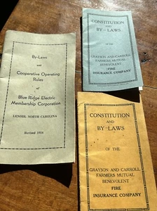 BY-LAWS OF GRAYSON AND CARROLL FIRE INS. BLUE RIDGE ELECTRIC - Picture 1 of 5