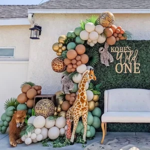 Geburtstag Party Dekor Kinder Baby Dusche Safari Tier Ballon Bogen Kit 162 Stck. - Bild 1 von 6