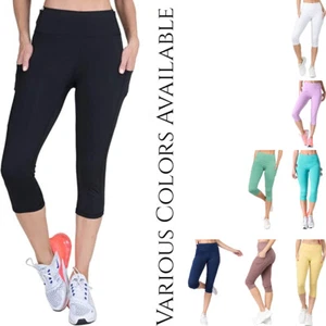 YELETE Pantalones de Jogging para Mujer Cintura Alta Capri Leggings con Bolsillos - Imagen 1 de 34