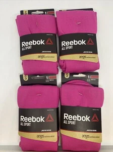 Lot of 4 Hot Pink Reebok All Sport Knee-High Soccer Socks Youth Small 13-4 - Picture 1 of 4