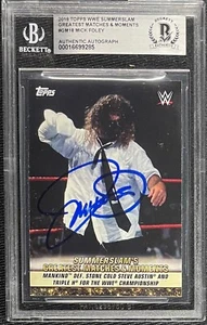 MANKIND MICK FOLEY SIGNED 2019 TOPPS WWE #GM18 BECKETT AUTHENTIC 285 - Bild 1 von 2