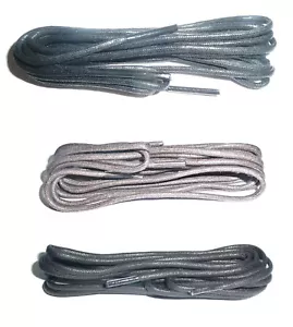 Strong Fine Waxed 2-3mm Shoe Laces Boot Laces, shoelaces 140cm Long UK Made - Picture 1 of 8