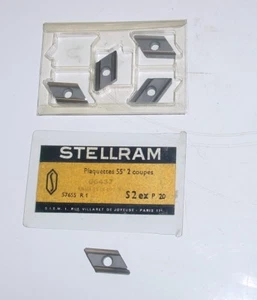 Lot de 5 plaquettes de fraisage STELLRAM type 55° 2 coupes S2 ex P20 - Neuves - Picture 1 of 1