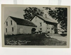 Präsident Calvin Coolidge Bauernhaus Plymouth Vermont - Echtfoto Postkarte - Bild 1 von 2
